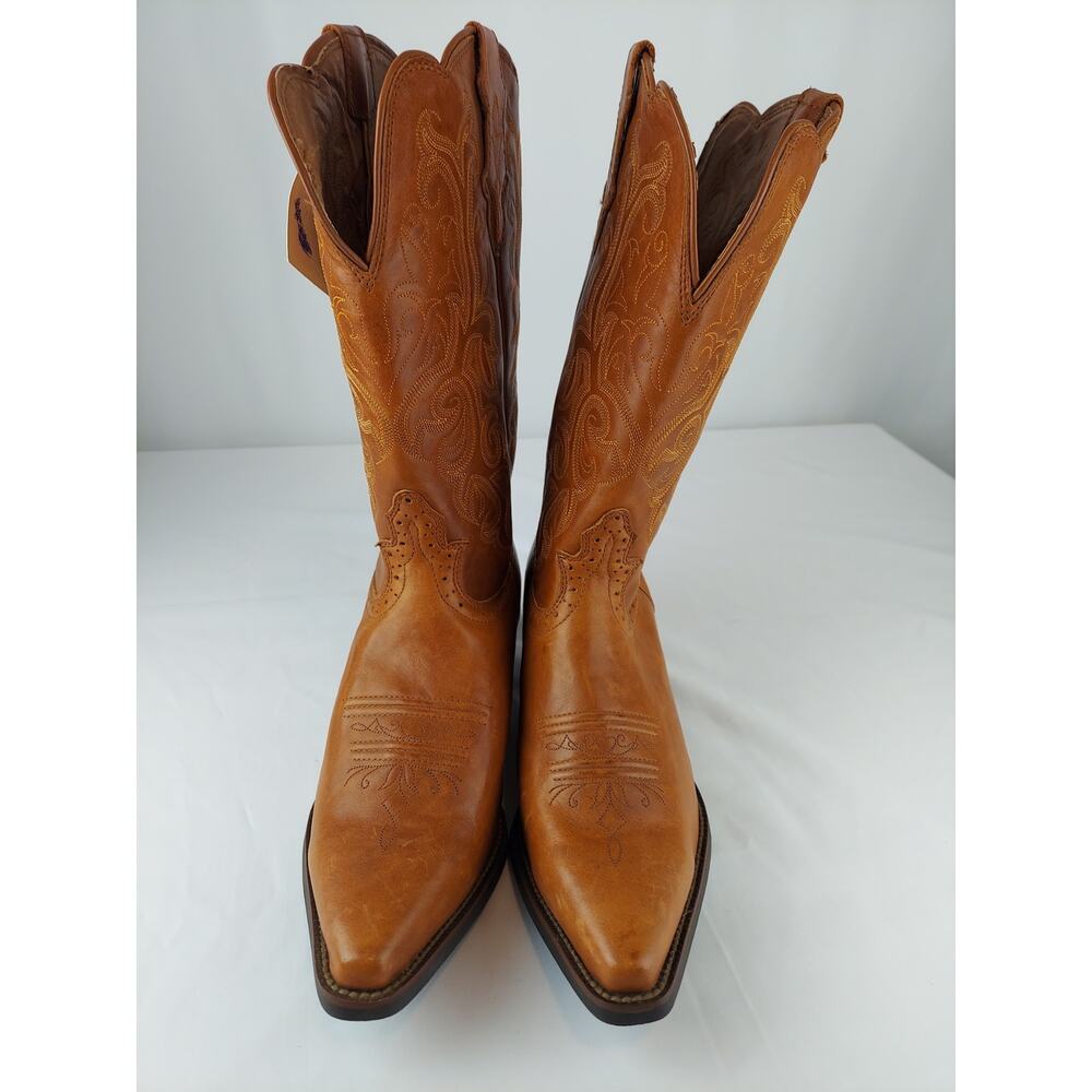Justin Boots Cowgirl Western Women's Style L2557 Brown Leather Boots NEW 11 B